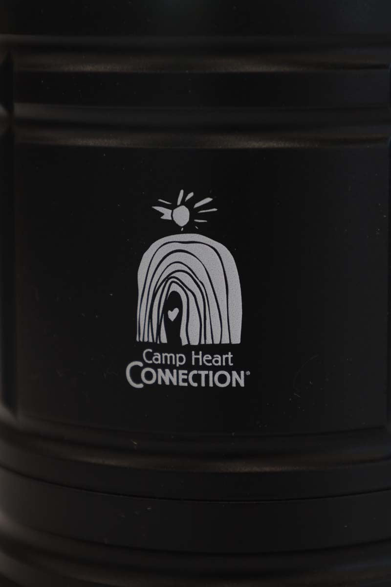 close-up of white chc logo on lantern