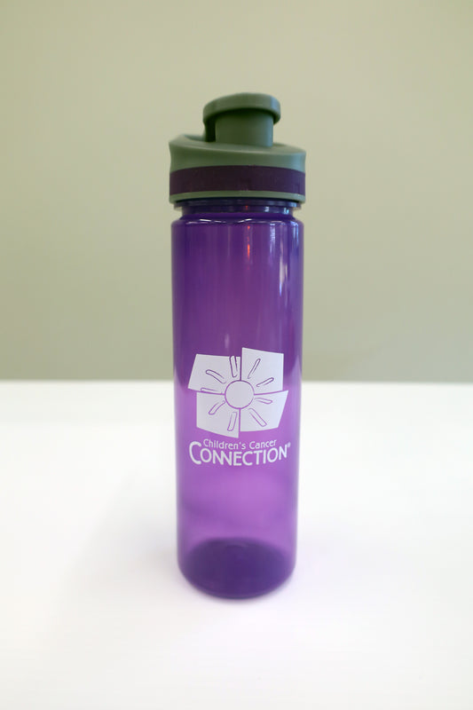 Purple Plastic Water Bottle